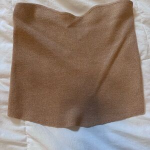 Gold Strapless Women's Top